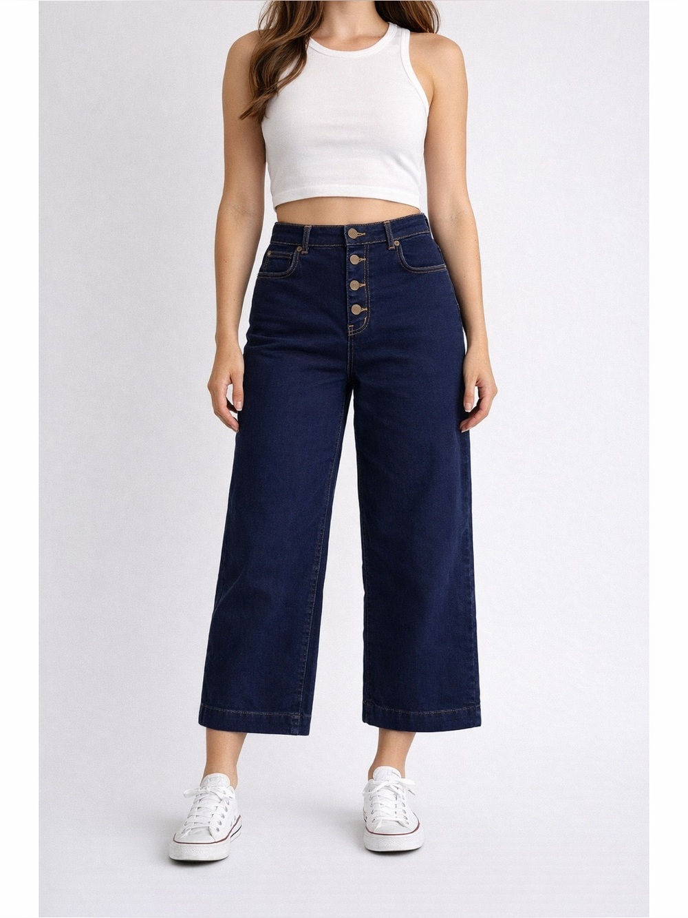 &‎ Other Stories High Waisted Wide Leg Crop Jeans